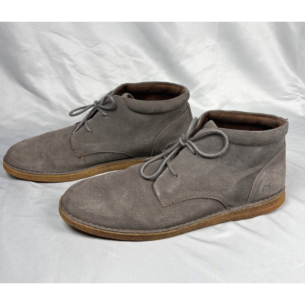 Born Mens Grey Suede Sampson Chukka Boots Leather Desert Shoes Size 14M